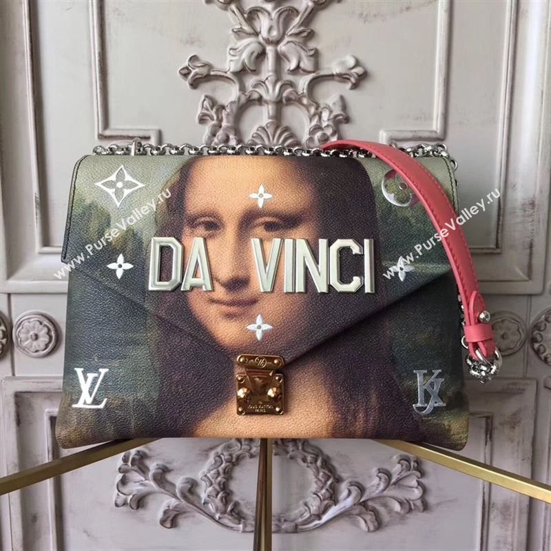 replica Louis Vuitton LV Masters Chain Bag Monogram Da Vinci Messenger Handbag M43376 