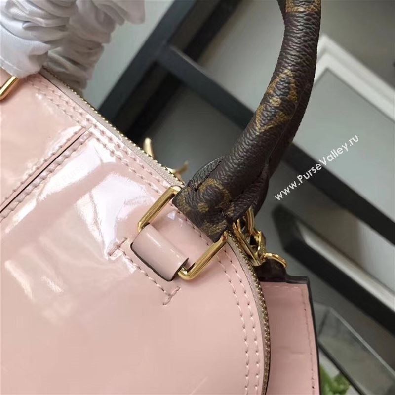 replica Louis Vuitton LV Alma BB Handbag Monogram Real Leather Shoulder Bag M54785 Pink 