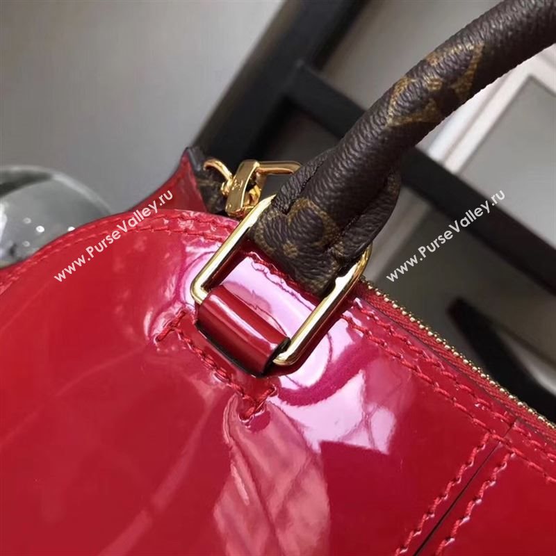 replica Louis Vuitton LV Alma BB Handbag Monogram Real Leather Shoulder Bag M54785 Red