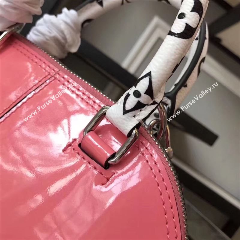 replica Louis Vuitton LV Alma BB Handbag Monogram Real Leather Shoulder Bag M54704 Pink