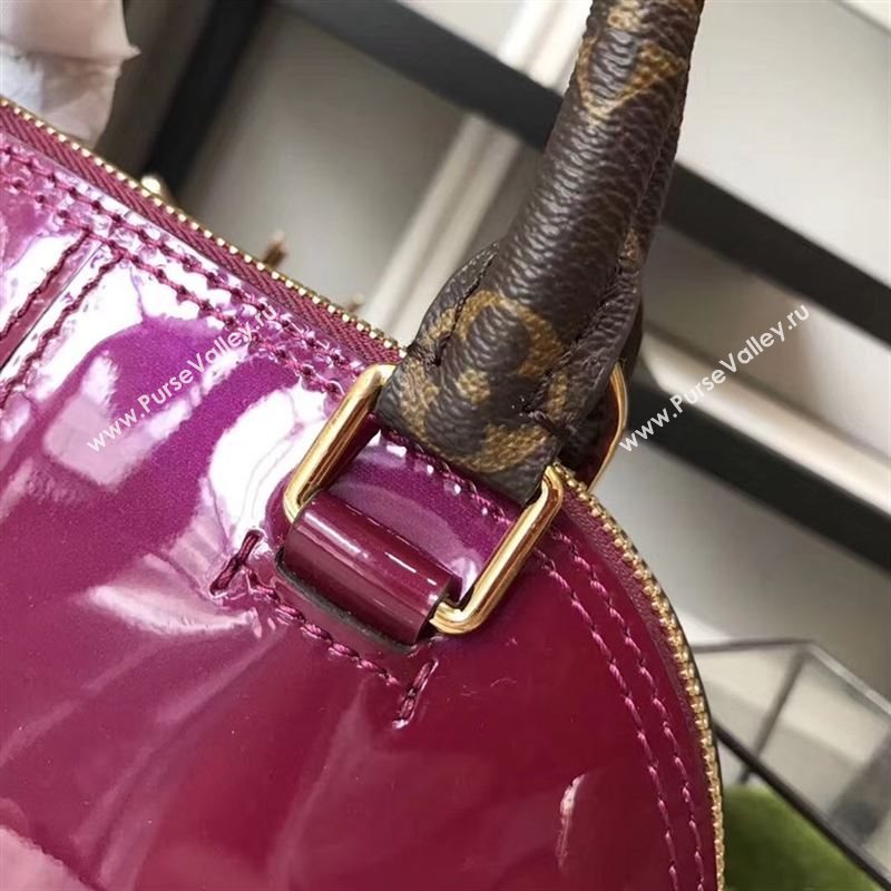 replica Louis Vuitton LV Alma BB Handbag Monogram Real Leather Shoulder Bag M54785 Maroon