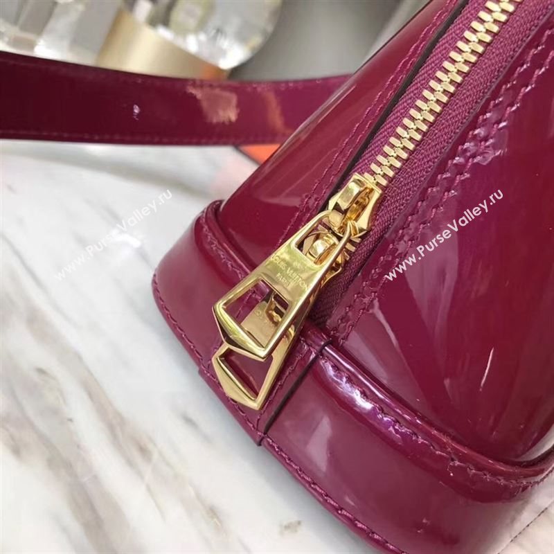 replica Louis Vuitton LV Alma BB Handbag Monogram Real Leather Shoulder Bag M54785 Maroon