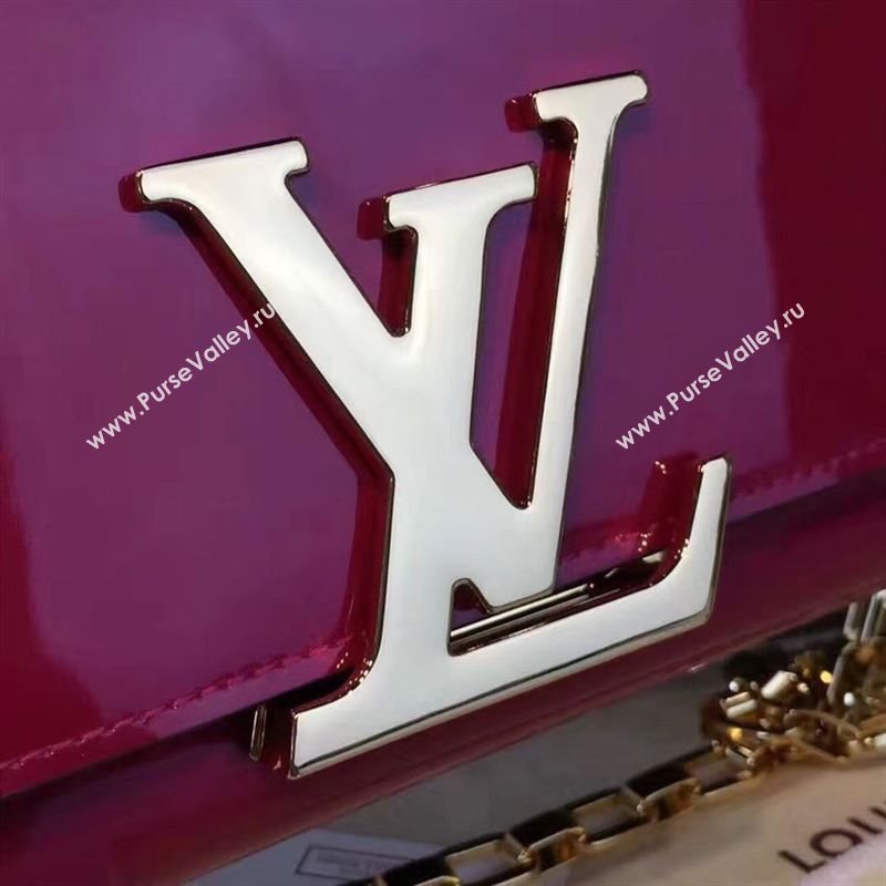 replica Louis Vuitton LV Louise PM Handbag Real Leather Chain Shoulder Bag M51601 Maroon 