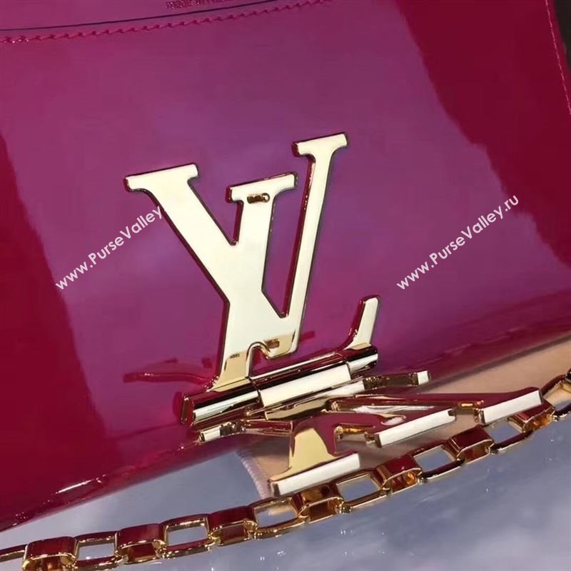 replica Louis Vuitton LV Louise PM Handbag Real Leather Chain Shoulder Bag M51601 Maroon 