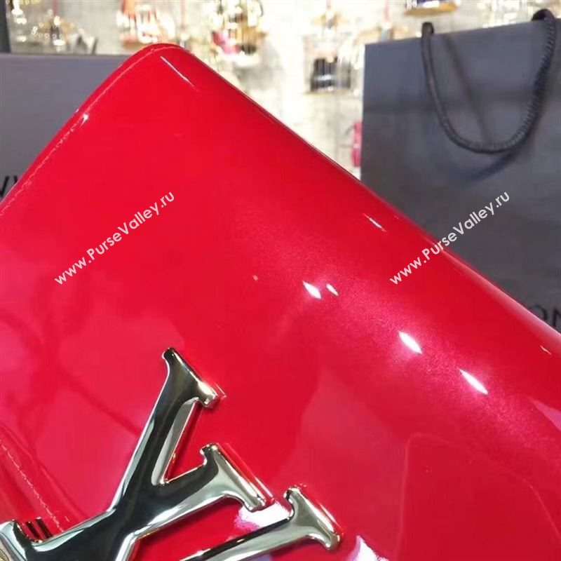 replica Louis Vuitton LV Louise PM Handbag Real Leather Chain Shoulder Bag M51602 Red