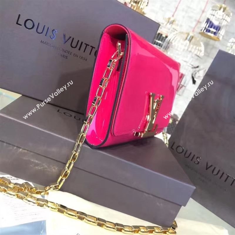 replica Louis Vuitton LV Louise PM Handbag Real Leather Chain Shoulder Bag M51601 Rose