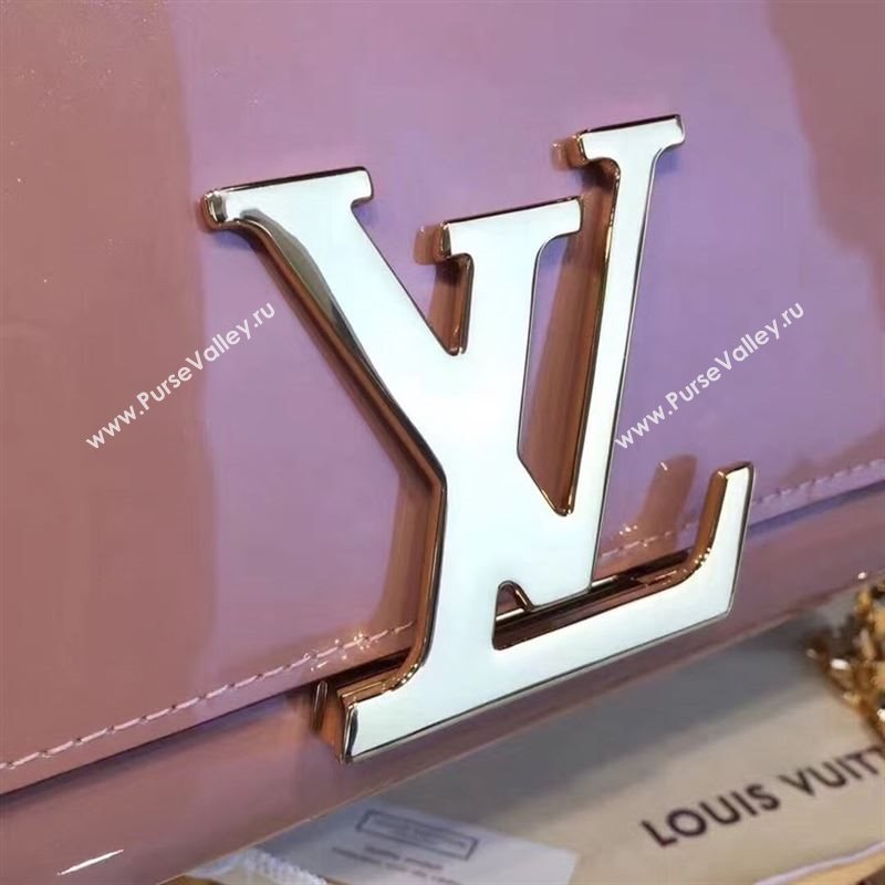 replica Louis Vuitton LV Louise PM Handbag Real Leather Chain Shoulder Bag M51601 Nude