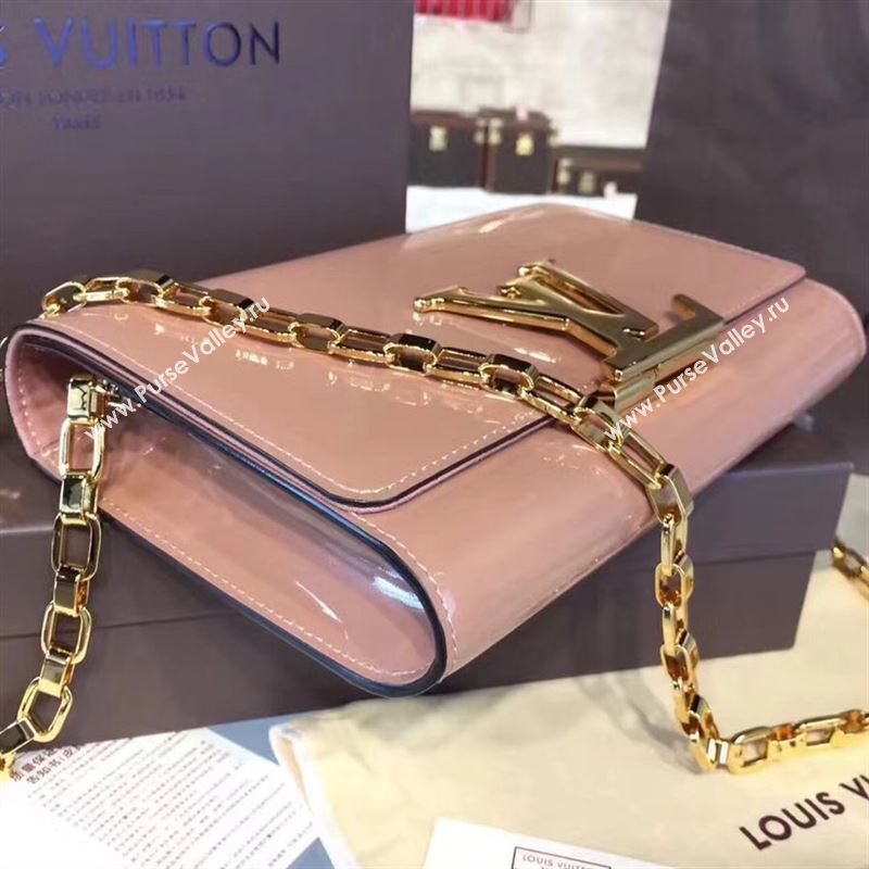 replica Louis Vuitton LV Louise PM Handbag Real Leather Chain Shoulder Bag M51601 Nude