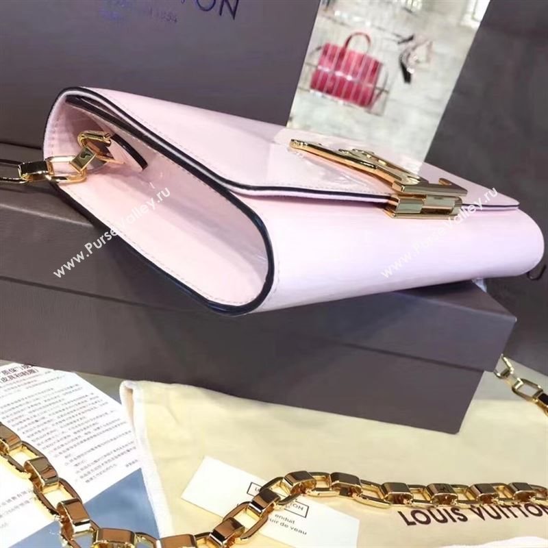 replica Louis Vuitton LV Louise PM Handbag Real Leather Chain Shoulder Bag M51603 Pink