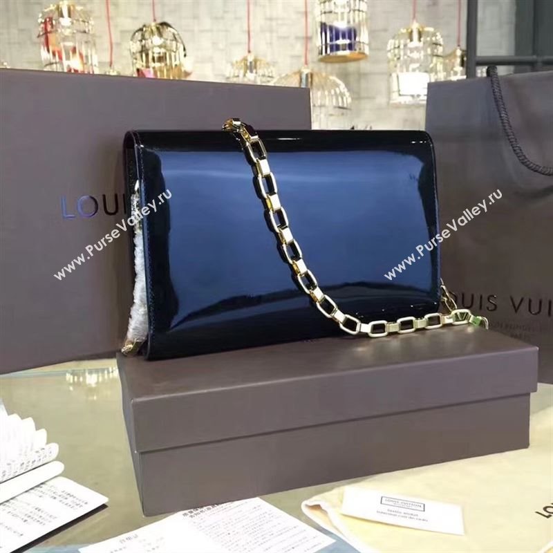 replica Louis Vuitton LV Louise PM Handbag Real Leather Chain Shoulder Bag M51601 Black