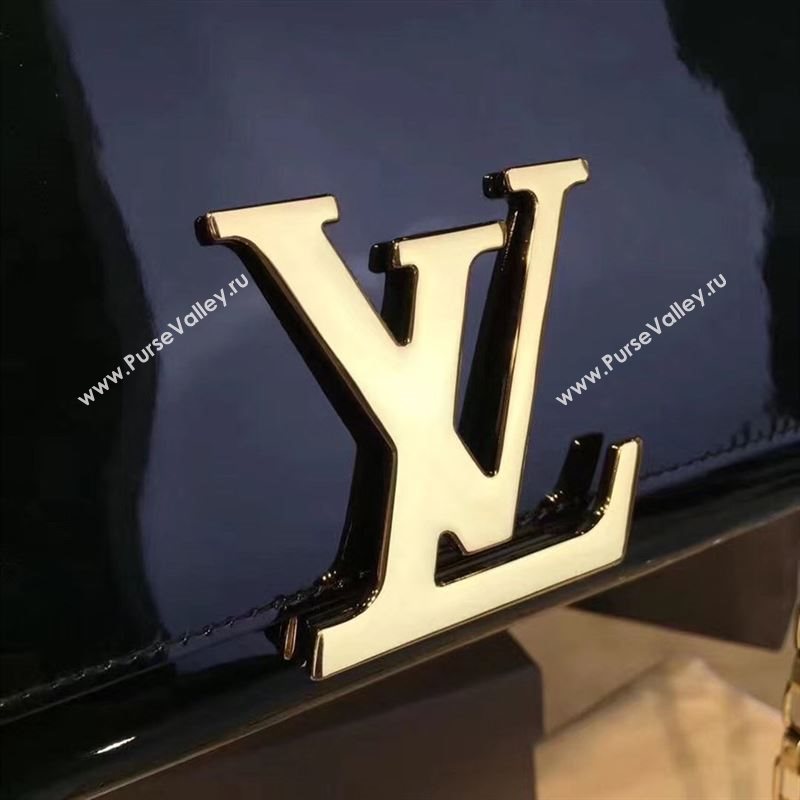 replica Louis Vuitton LV Louise PM Handbag Real Leather Chain Shoulder Bag M51601 Black