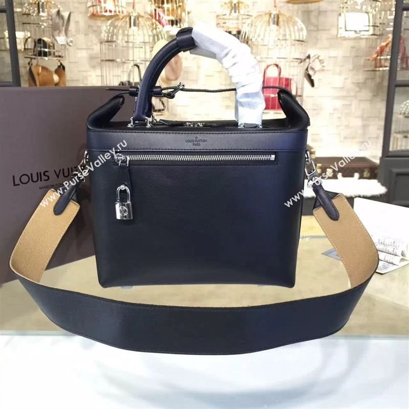 replica Louis Vuitton LV Cruiser Handbag Real Leather Shoulder Bag M52008 Black