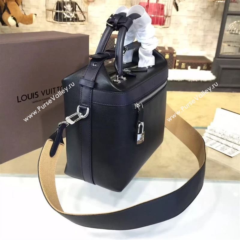 replica Louis Vuitton LV Cruiser Handbag Real Leather Shoulder Bag M52008 Black