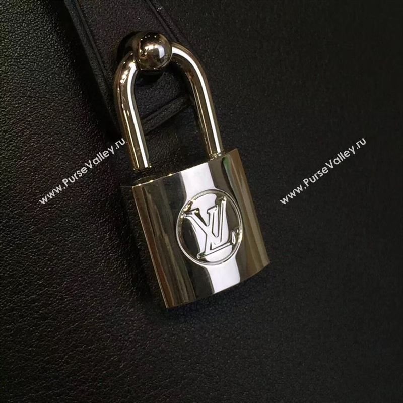 replica Louis Vuitton LV Cruiser Handbag Real Leather Shoulder Bag M52008 Black