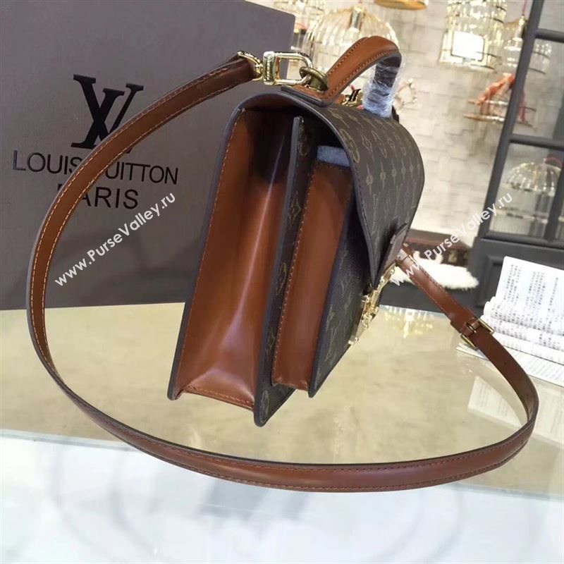 replica Louis Vuitton LV Messenger Box Handbag Monogram Shoulder Bag M51187 Brown