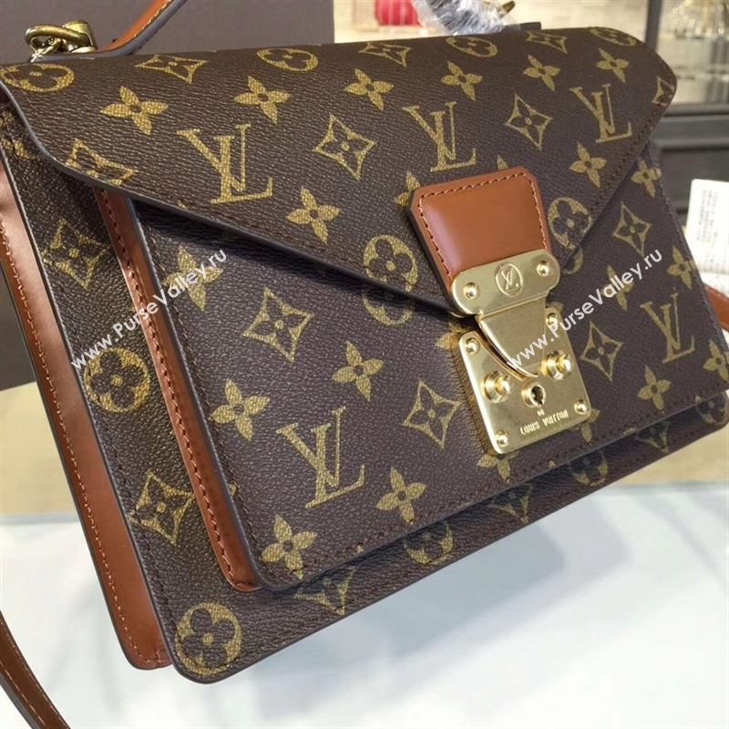 replica Louis Vuitton LV Messenger Box Handbag Monogram Shoulder Bag M51187 Brown