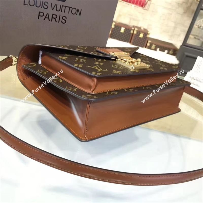 replica Louis Vuitton LV Messenger Box Handbag Monogram Shoulder Bag M51187 Brown