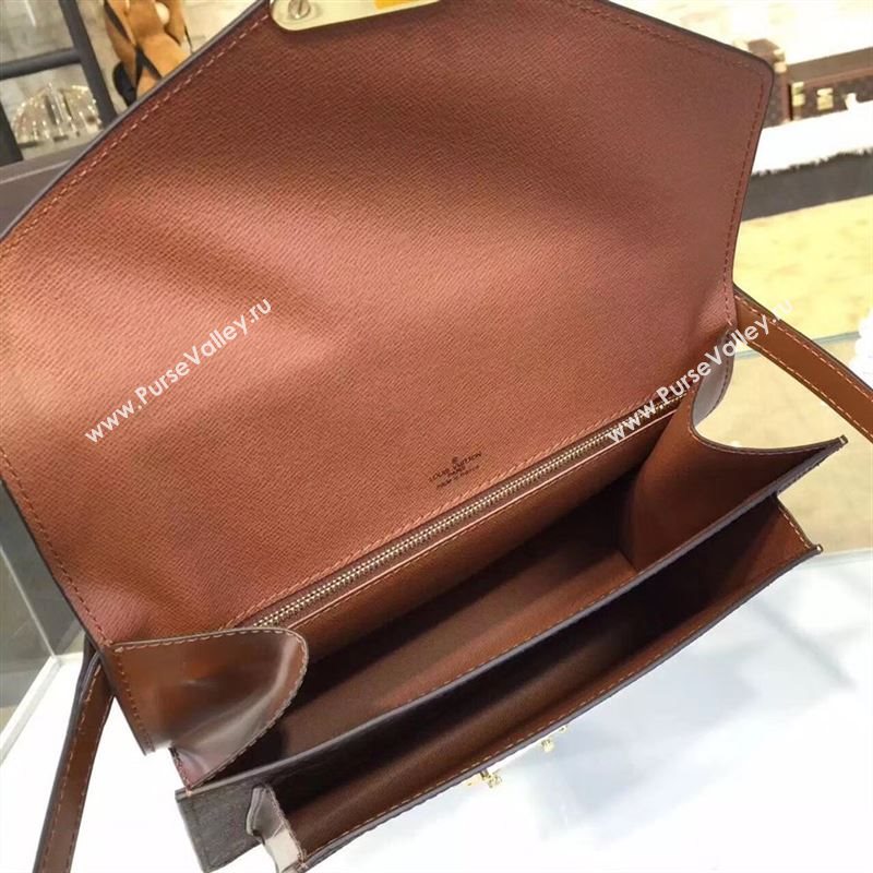replica Louis Vuitton LV Messenger Box Handbag Monogram Shoulder Bag M51187 Brown