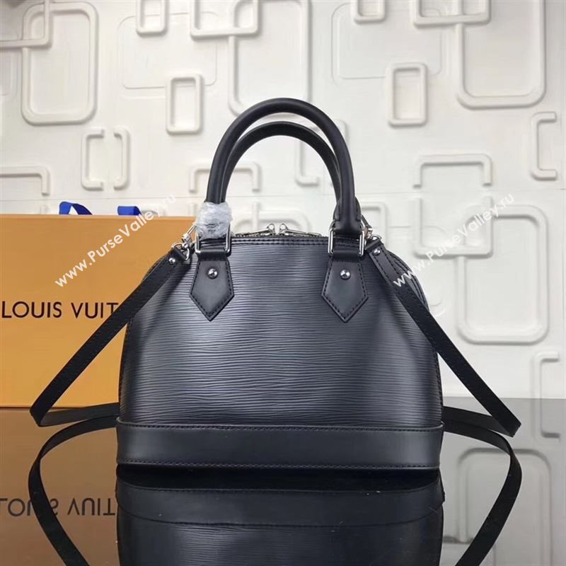 replica Louis Vuitton LV Supreme Alma BB Handbag Epi Leather Shoulder Bag M40301 Black