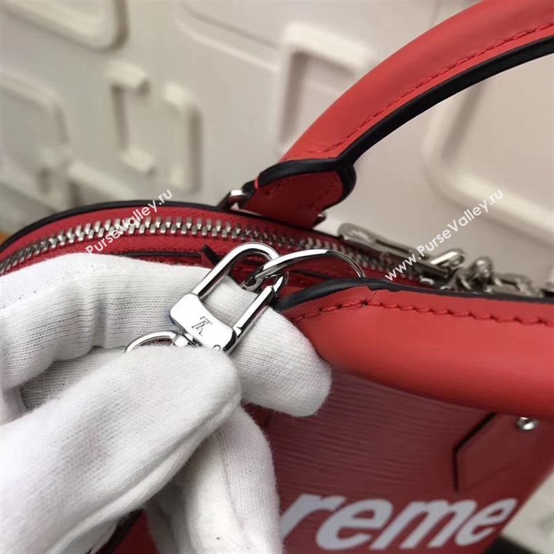 replica Louis Vuitton LV Supreme Alma BB Handbag Epi Leather Shoulder Bag M40301 Red