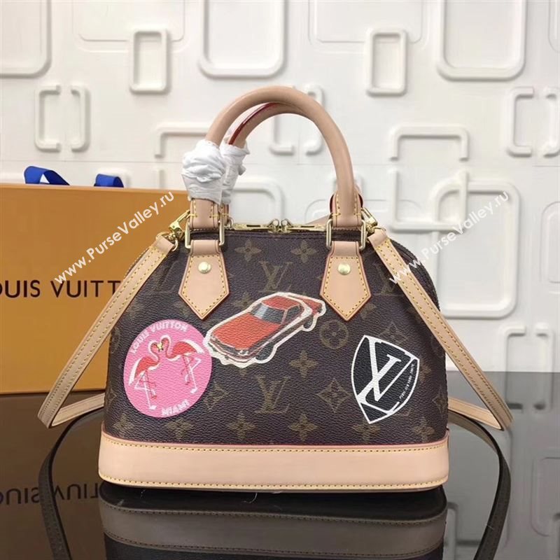 replica Louis Vuitton LV Alma BB Handbag Monogram League Shoulder Bag M43230 Brown