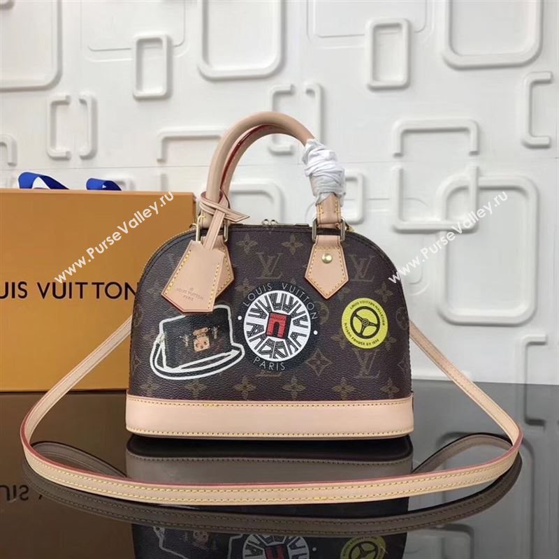 replica Louis Vuitton LV Alma BB Handbag Monogram League Shoulder Bag M43230 Brown