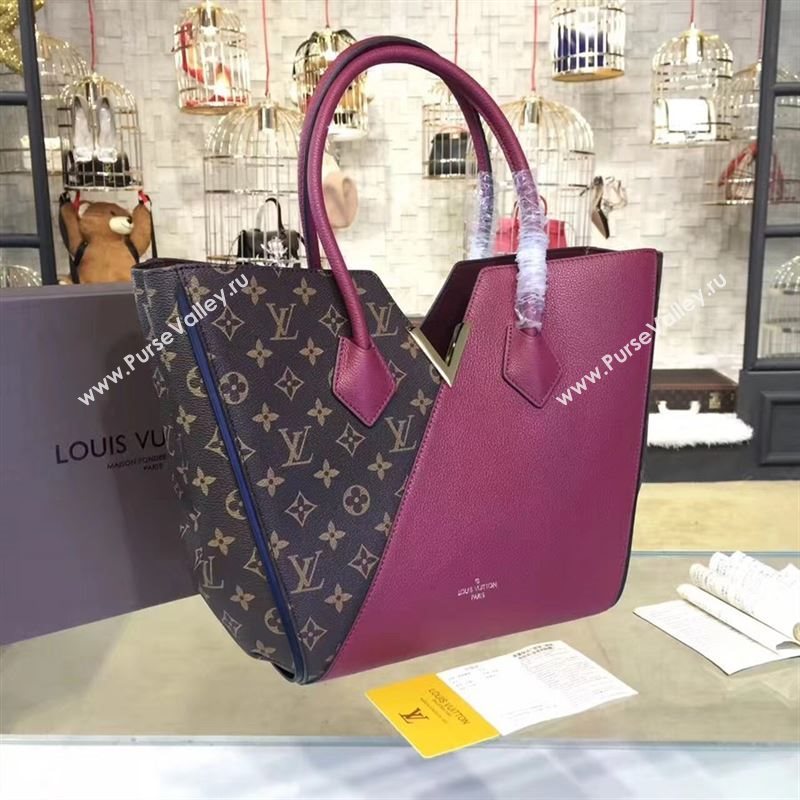 replica Louis Vuitton LV Kimono Handbag Monogram Leather Tote Bag M40521 Maroon