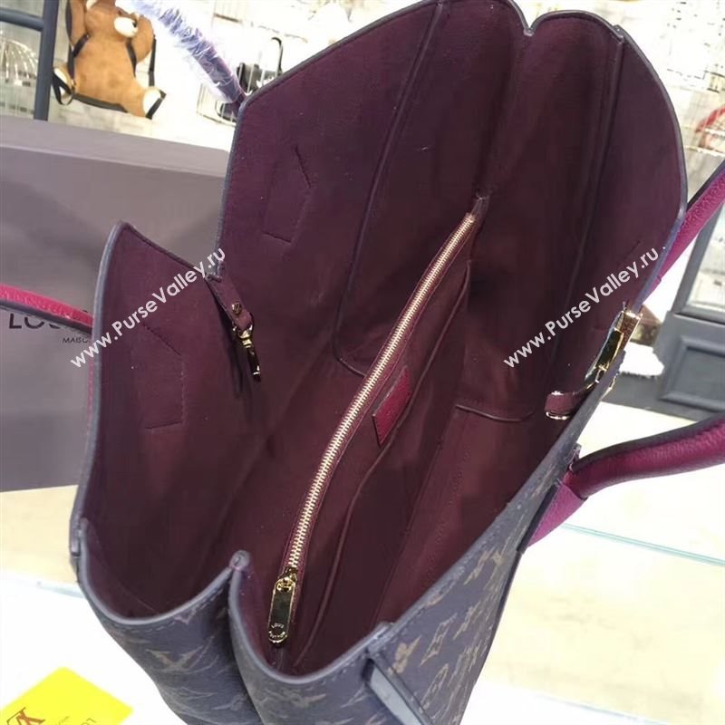 replica Louis Vuitton LV Kimono Handbag Monogram Leather Tote Bag M40521 Maroon