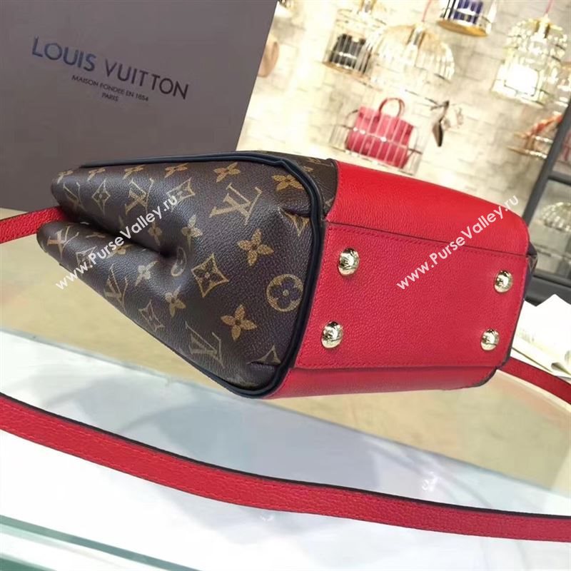 replica Louis Vuitton LV Kimono PM Handbag Monogram Leather Shoulder Bag M41856 Red