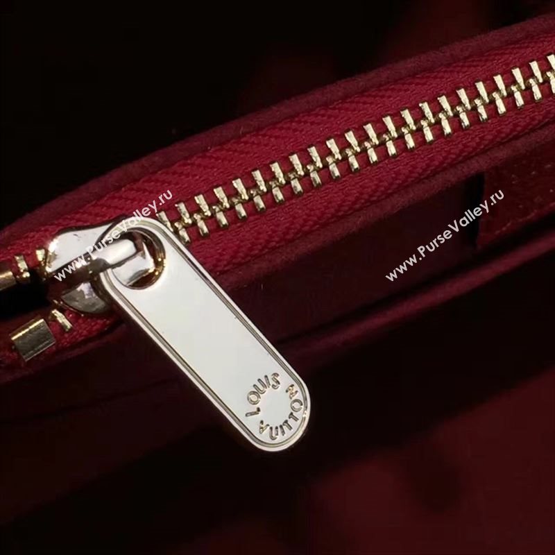 replica Louis Vuitton LV Kimono PM Handbag Monogram Leather Shoulder Bag M41856 Red