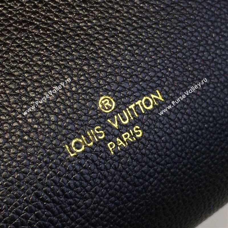 replica Louis Vuitton LV Kimono PM Handbag Monogram Leather Shoulder Bag M41855 Black