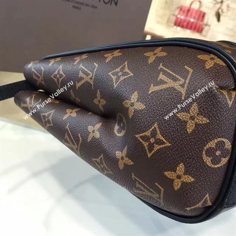 replica Louis Vuitton LV Kimono PM Handbag Monogram Leather Shoulder Bag M41855 Black