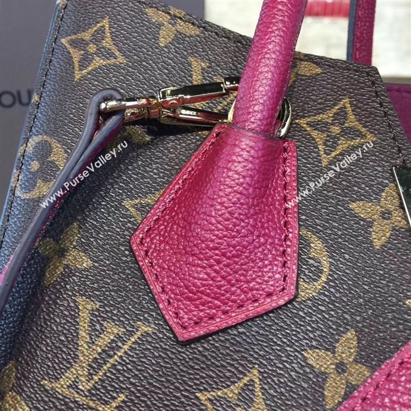 replica Louis Vuitton LV Kimono PM Handbag Monogram Leather Shoulder Bag M41854 Maroon