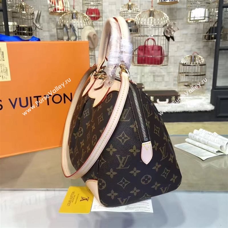 replica Louis Vuitton LV Segur Handbag Monogram Leather Shoulder Bag M41632 Brown