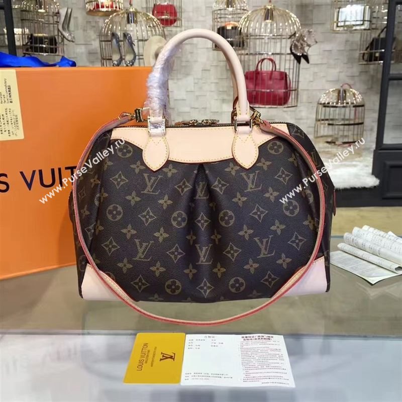 replica Louis Vuitton LV Segur Handbag Monogram Leather Shoulder Bag M41632 Brown