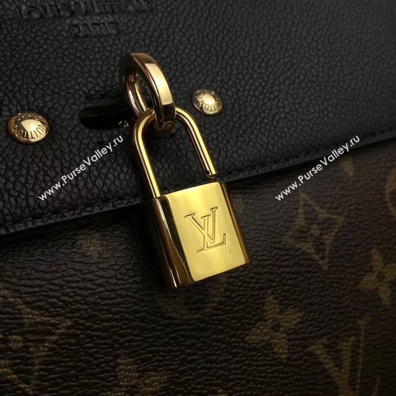 replica Louis Vuitton LV Monogram Venus Handbag Leather Shoulder Bag M41737 Black