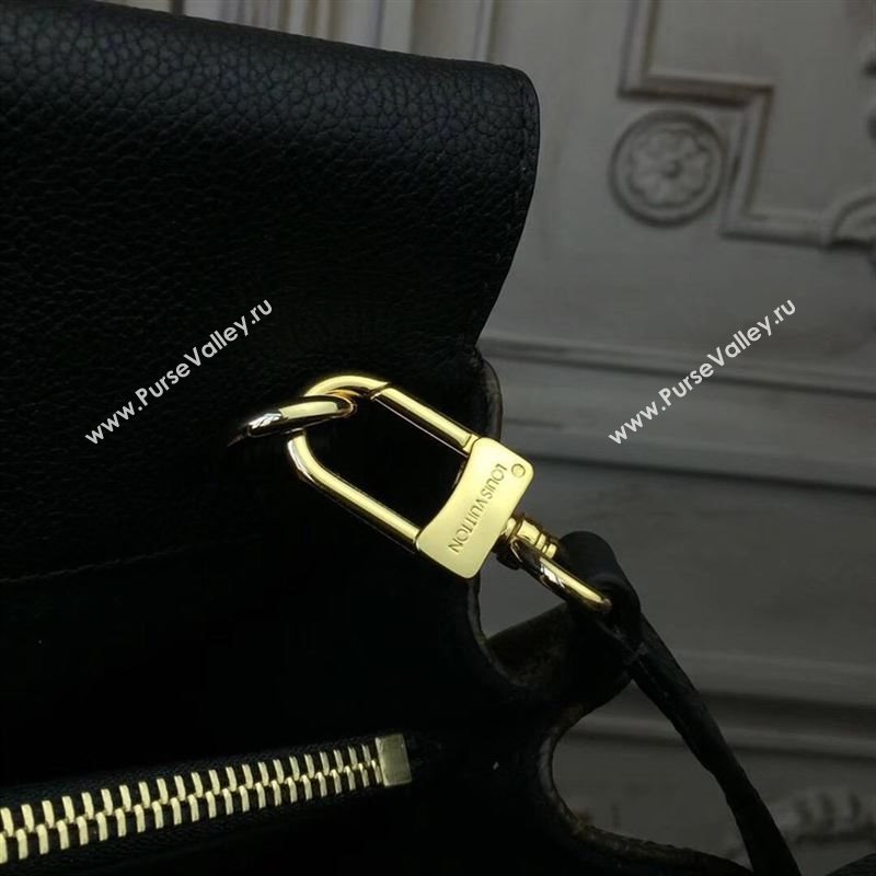 replica Louis Vuitton LV Monogram Venus Handbag Leather Shoulder Bag M41737 Black