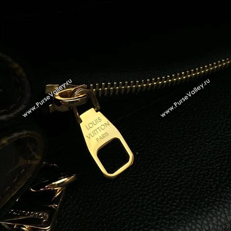 replica Louis Vuitton LV Monogram Venus Handbag Leather Shoulder Bag M41737 Black