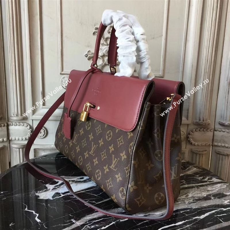 replica Louis Vuitton LV Monogram Venus Handbag Leather Shoulder Bag M42413 Maroon