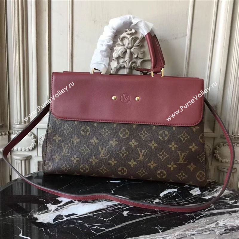 replica Louis Vuitton LV Monogram Venus Handbag Leather Shoulder Bag M42413 Maroon