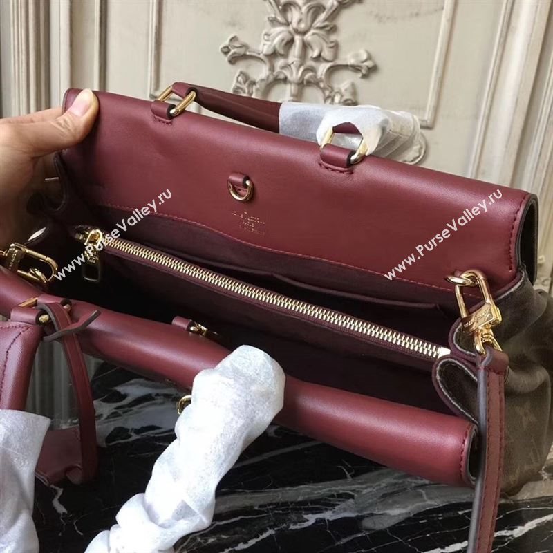 replica Louis Vuitton LV Monogram Venus Handbag Leather Shoulder Bag M42413 Maroon