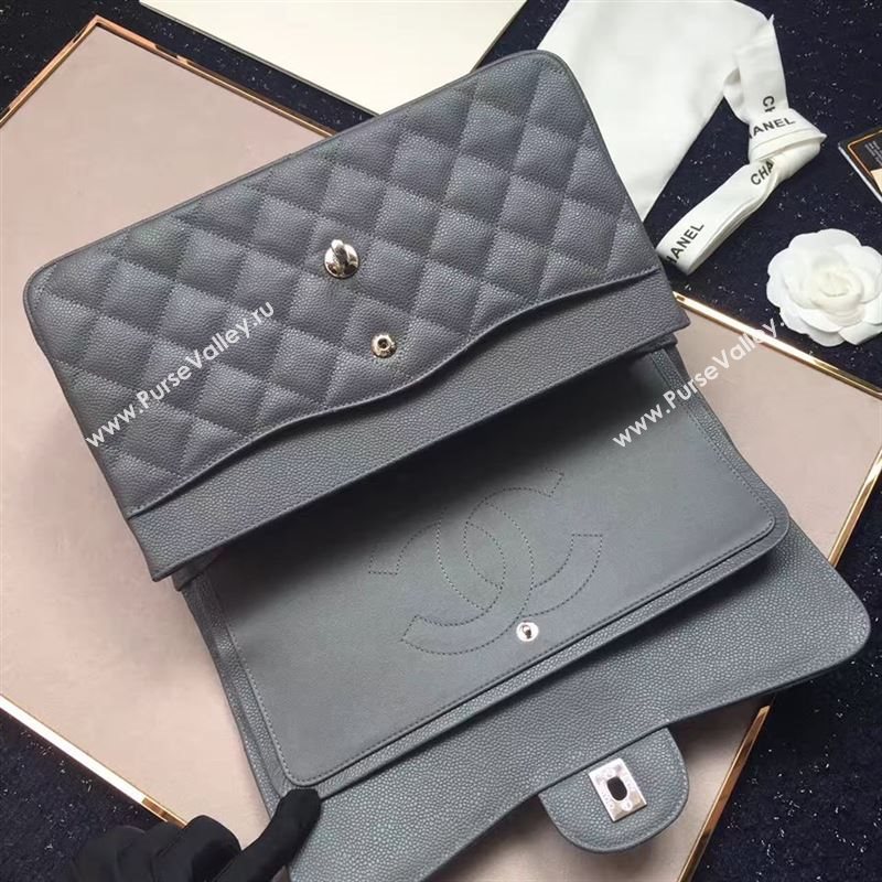 CHANEL Classic flap Caviar 14958