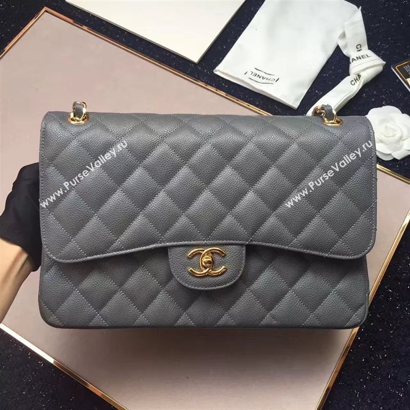 CHANEL Classic flap Caviar 14948