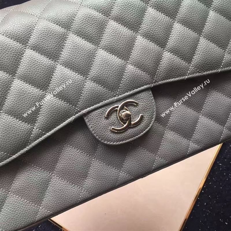 CHANEL Classic flap Caviar 14958