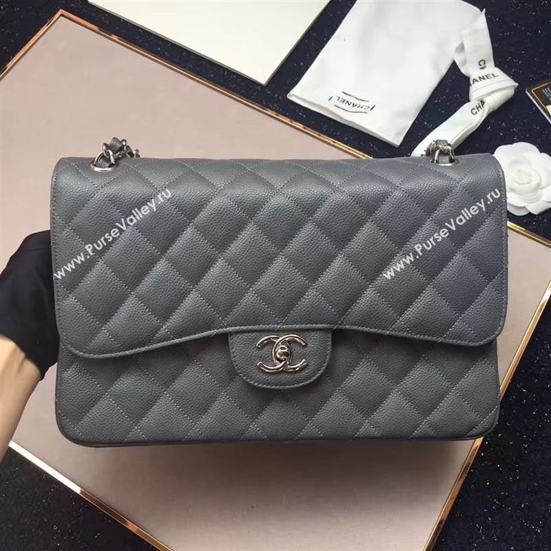 CHANEL Classic flap Caviar 14958