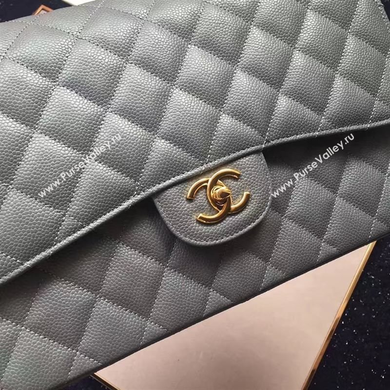 CHANEL Classic flap Caviar 14948