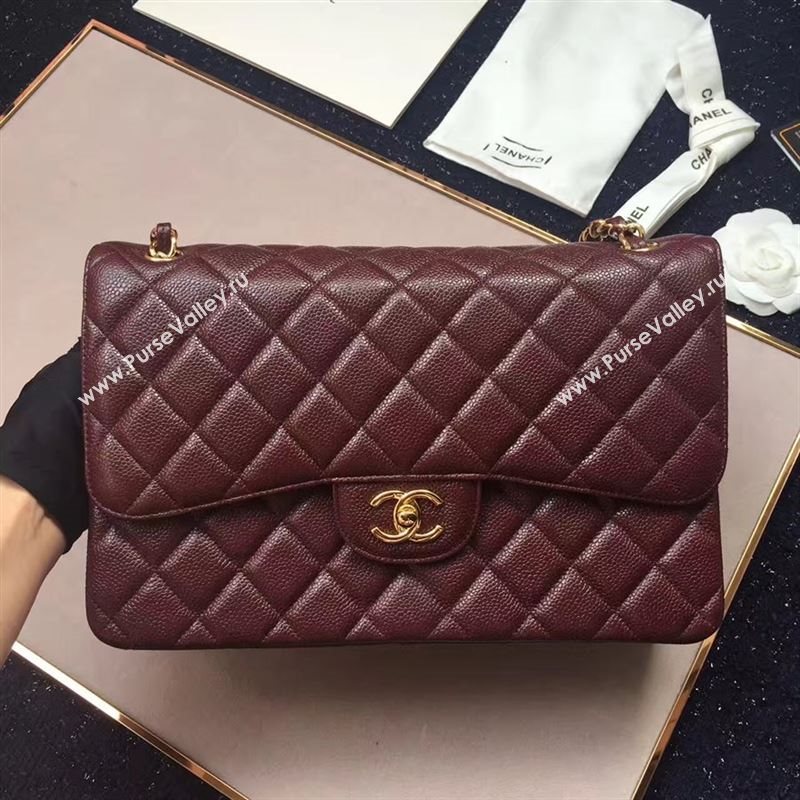 CHANEL Classic flap Caviar 14969