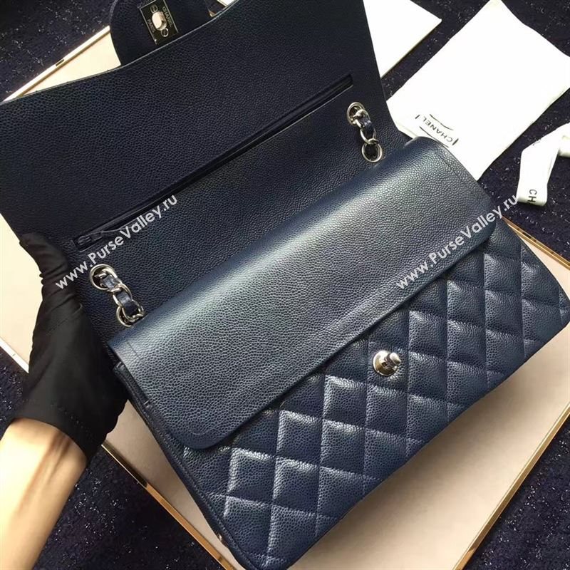 CHANEL Classic flap Caviar 14968