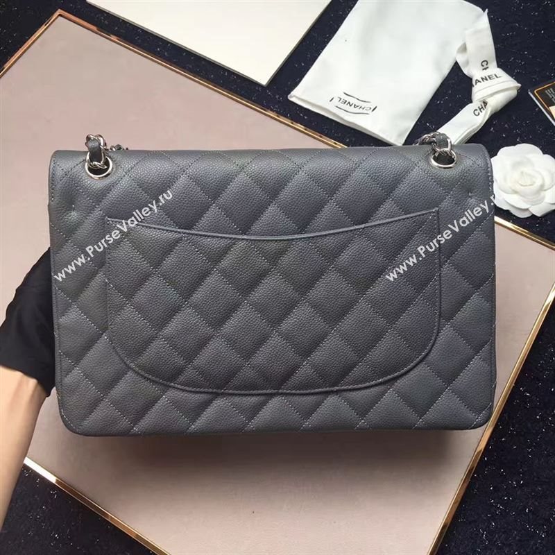 CHANEL Classic flap Caviar 14958