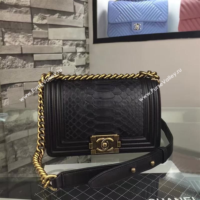 CHANEL Le boy Python 22156